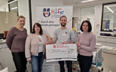Spendenübergabe an den Verein „Hilfe für nierenkranke Kinder und Jugendliche e.V.“